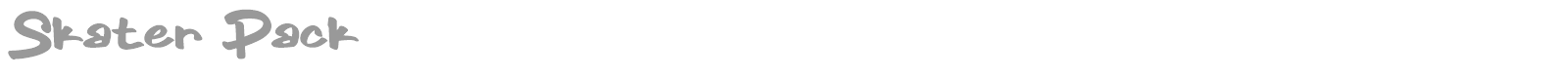 Skater Pack font preview